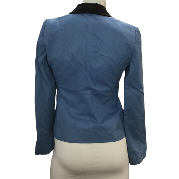 LOVE MOSCHINO Light Blue Gray 3 Button Blazer Size 6 US - Picture 2 of 9